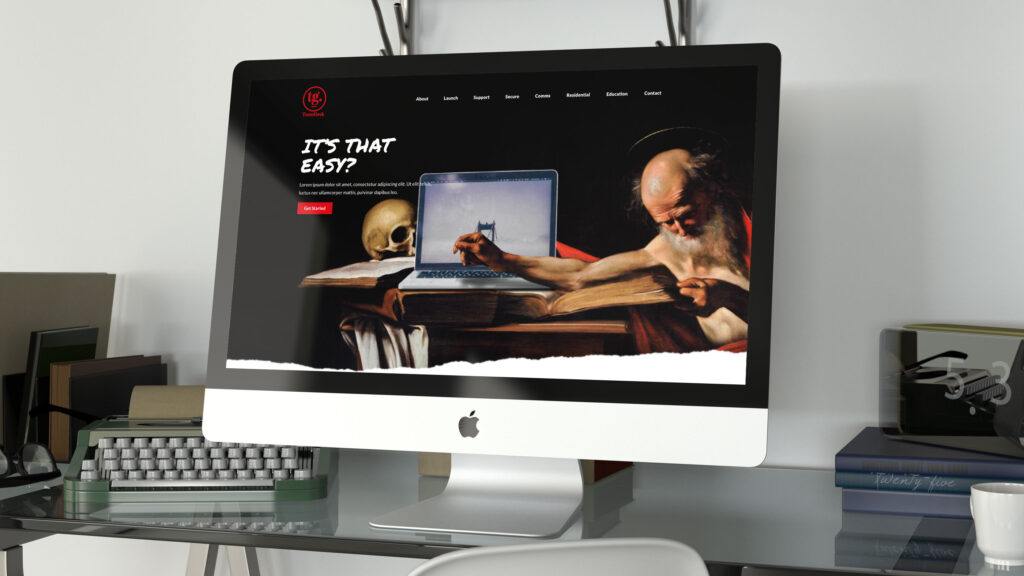Team Geek website on the iMac